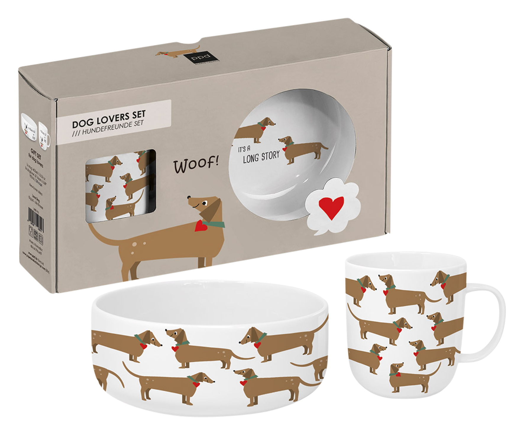 Geschirr-Set Long Story 2tlg.