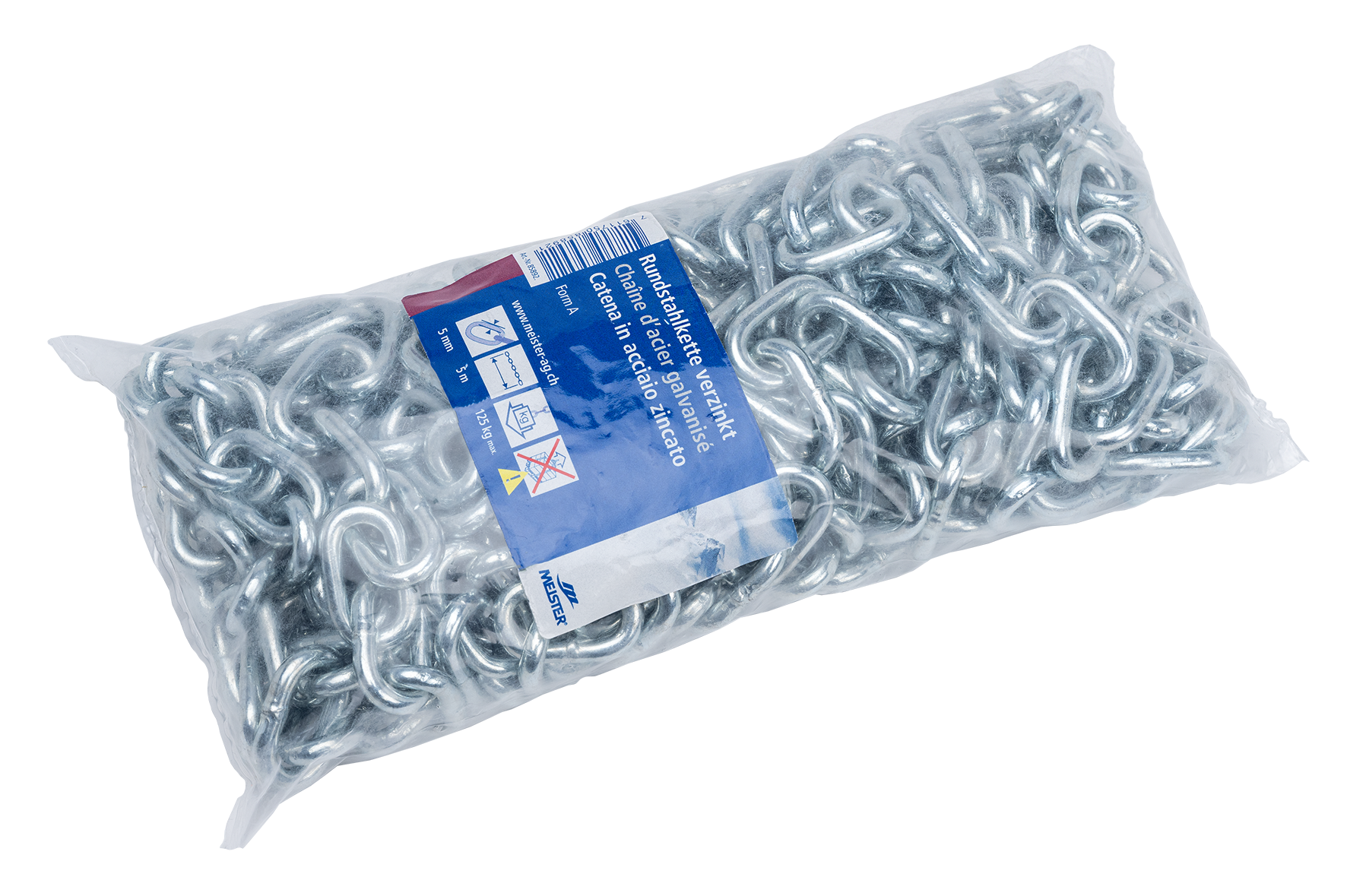 Rundstahlkette A ø5mm 21x9.0mm