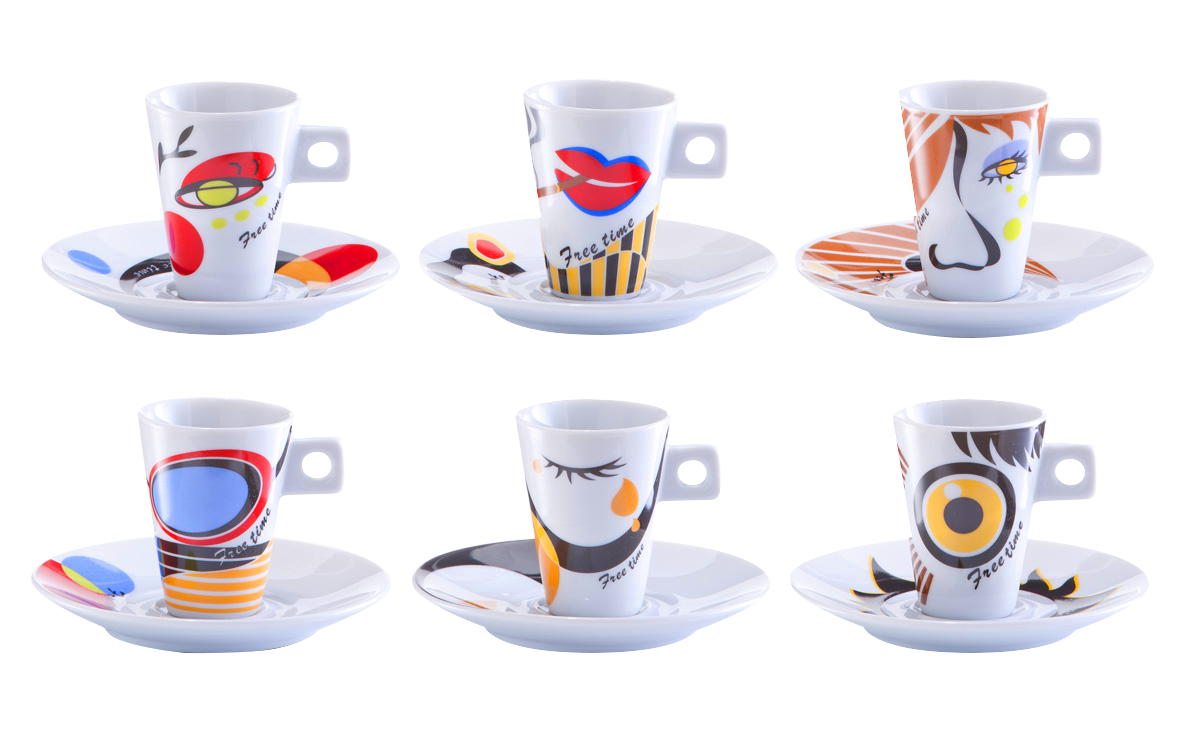 Espressot.-Set Faces 6Stück