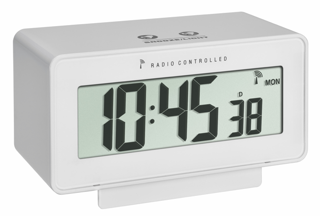 Funk-Wecker weiss 12.4x5.9cm