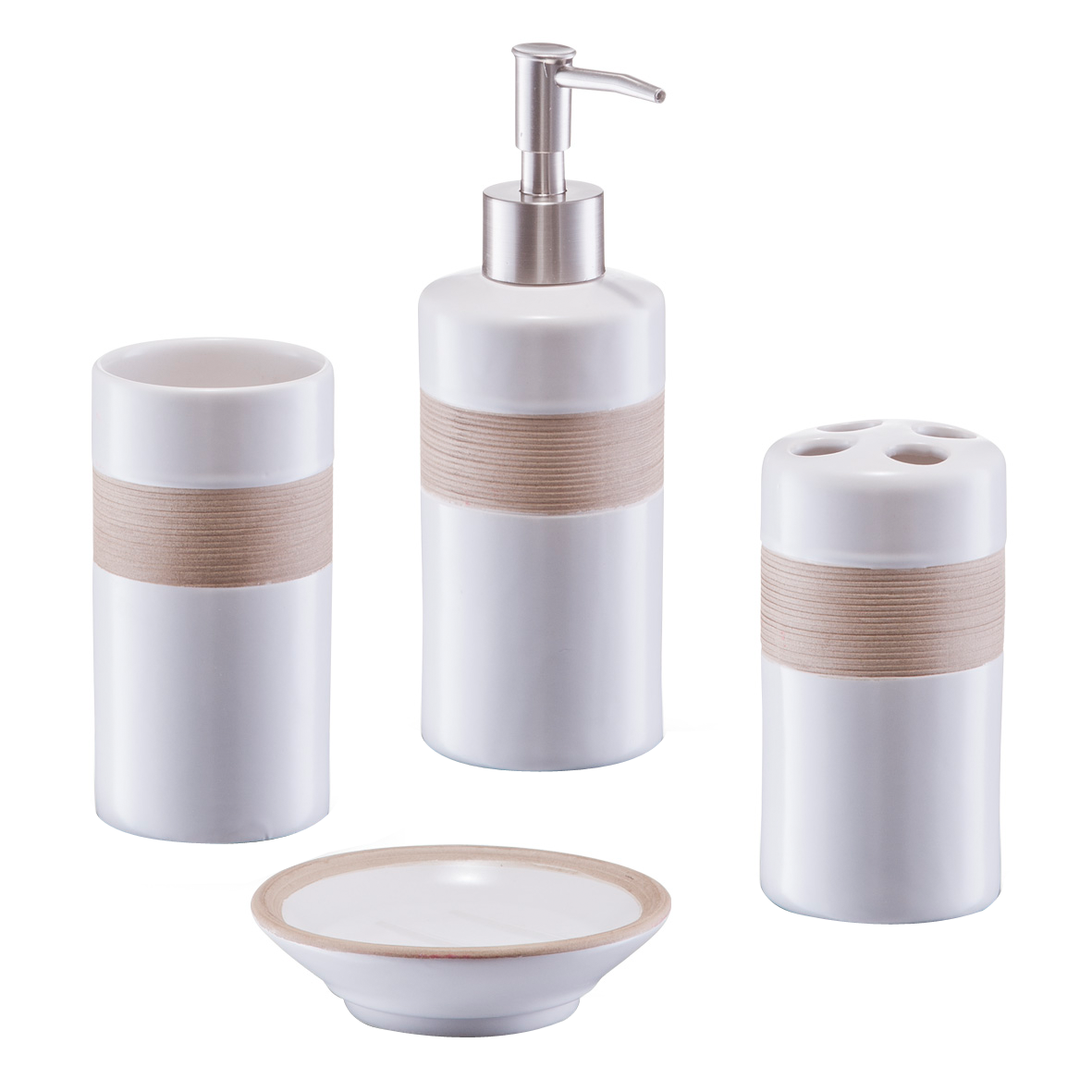 Bad-Access. beige braun 4tlg.