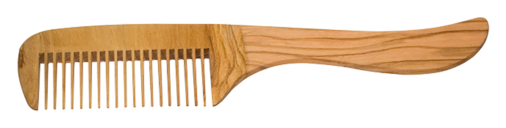 Stielkamm Olivenholz 21cm