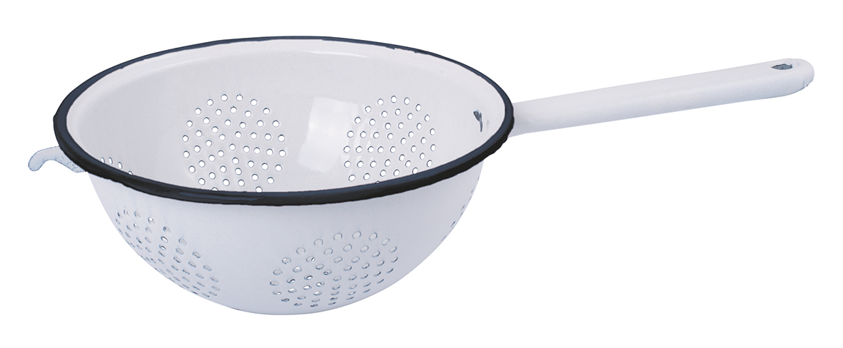 Gemüses.Email weiss blau ø23cm