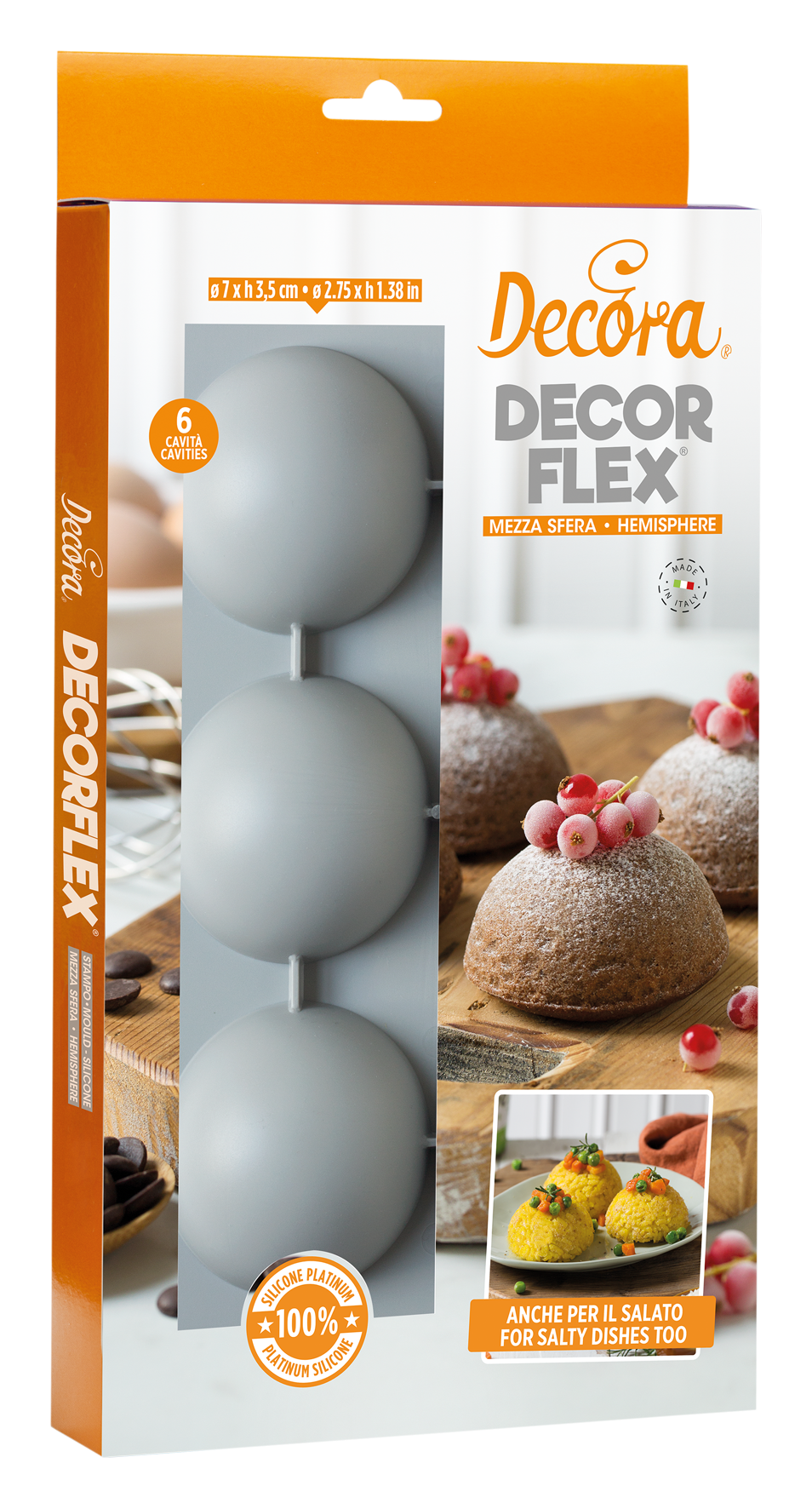 Backform 6 Halb-Kugeln