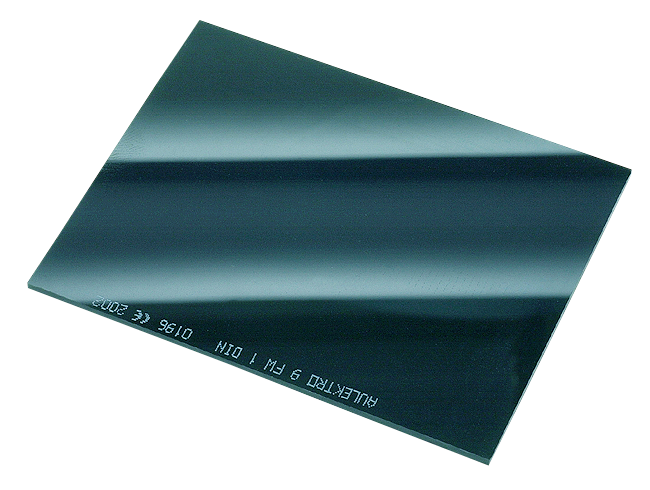 Schutzglas 85x110 DIN10 grün