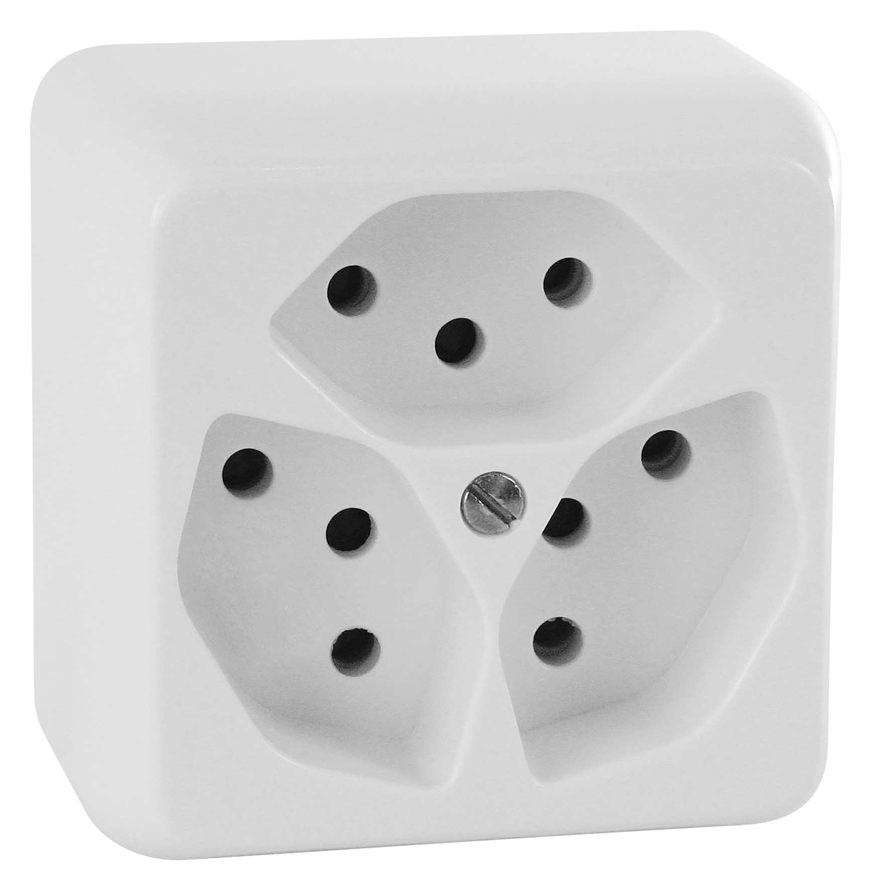 Steckdose 3x13 AP SK ws