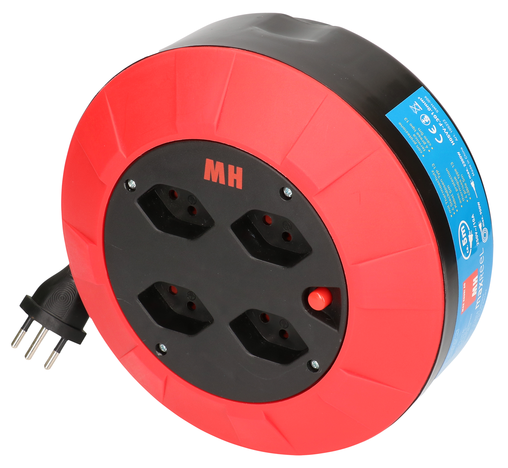 Kabelbox 4xT13 5 m sw rt