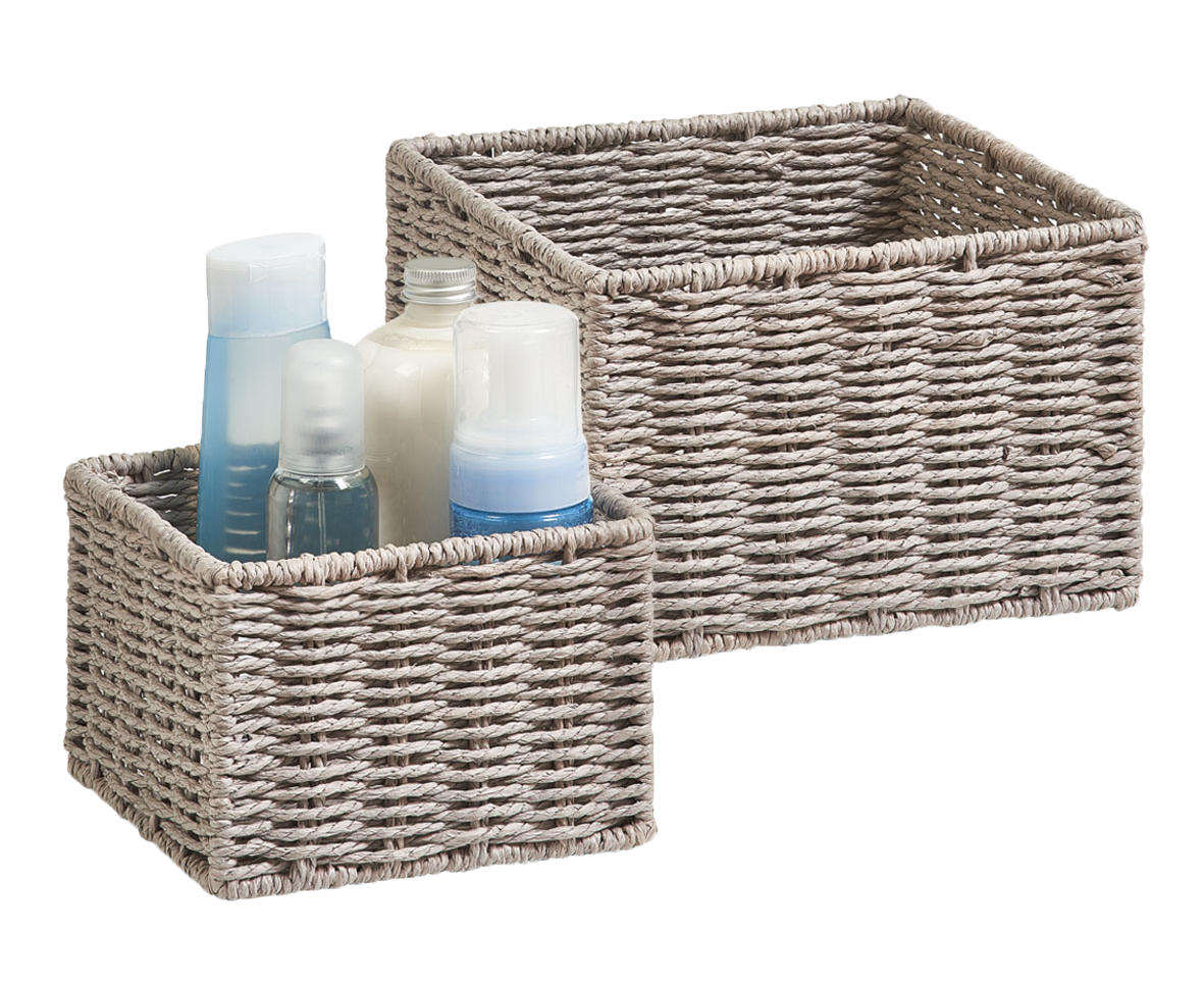 Korb-Set 2St.grau 16cm u.20cm