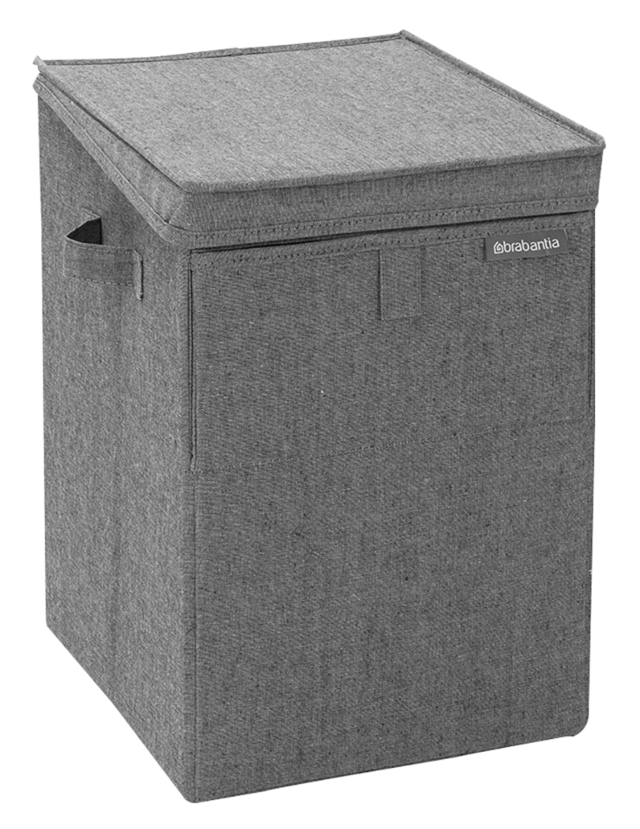 Wäschebox stapelbar black 35l