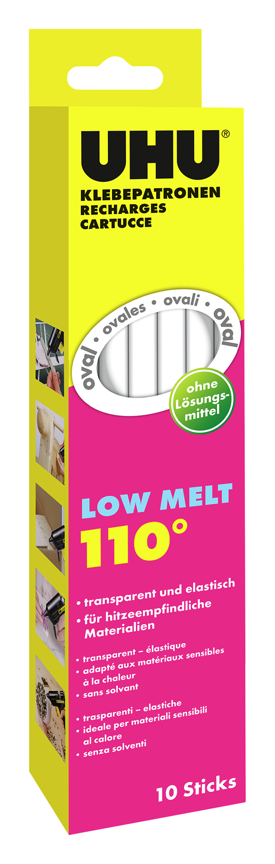 Klebepatronen Low oval 10Stk.