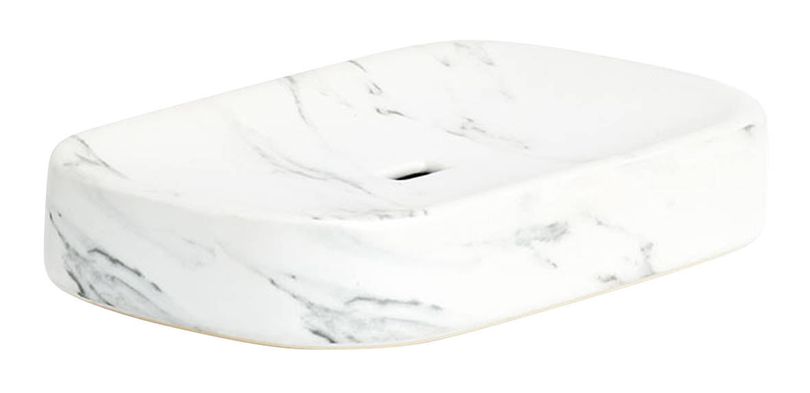 Seifenschale Marmor weiss