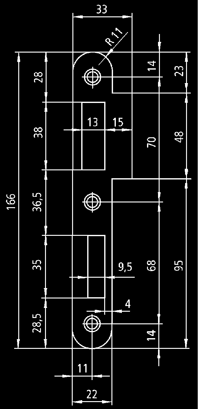 Lappenschliessblech rund