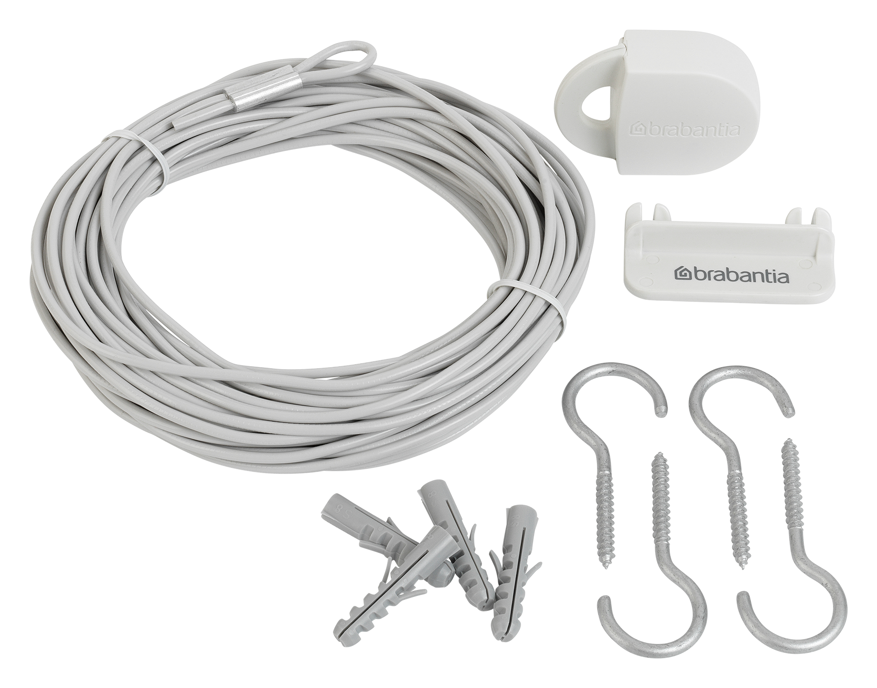 Wäscheleinen Set white 12 m