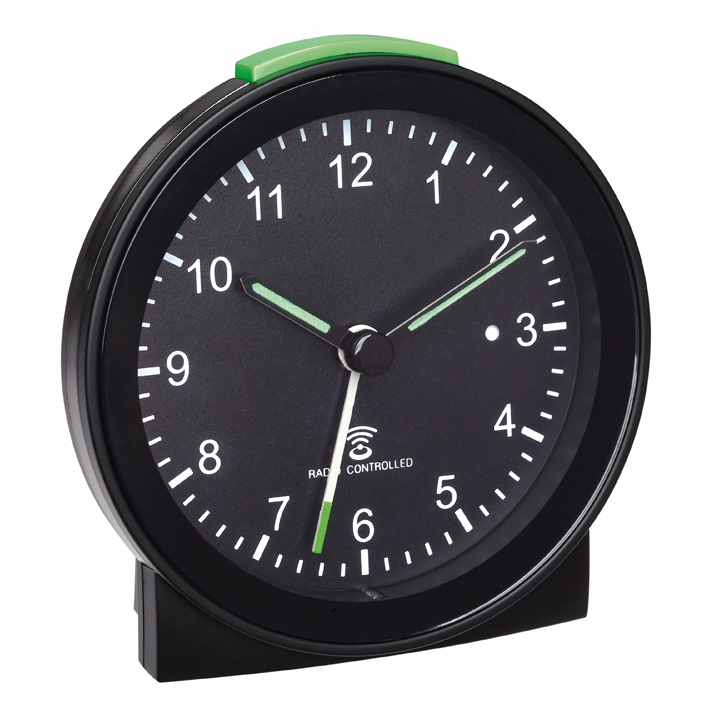 Funk-Wecker schwarz 8.1x8.4cm