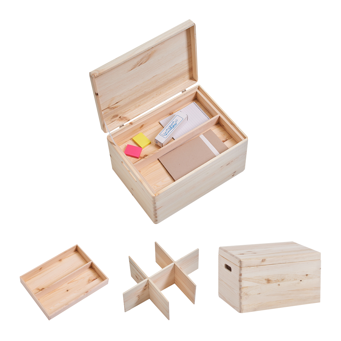 Kisten-Set m.Deckel 40x30x24cm