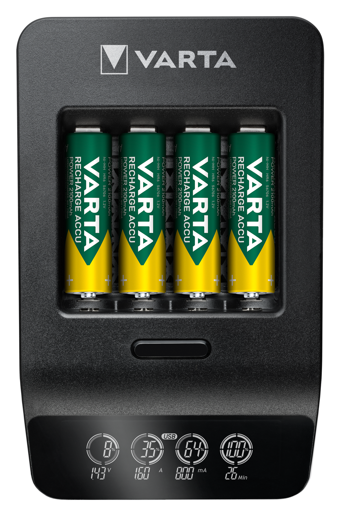 LCD Smart Charger 4xAA 2100mAh