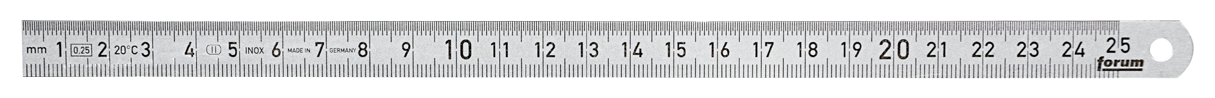 Stahlmassstab inox 250x13